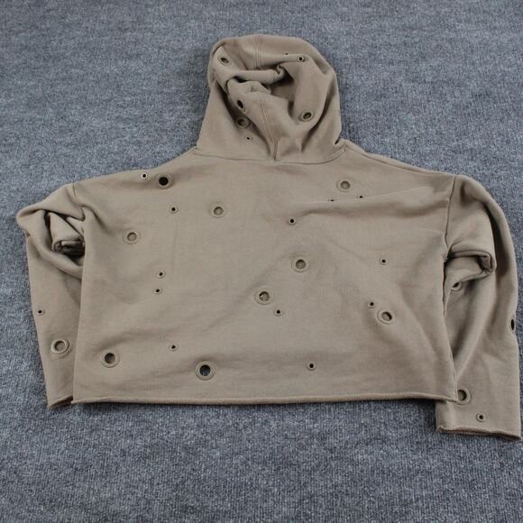 Alo Yoga Hoodie Women Medium Cadence Grommet Crop Pullover Sweatshirt Athleisure - Picture 8 of 11